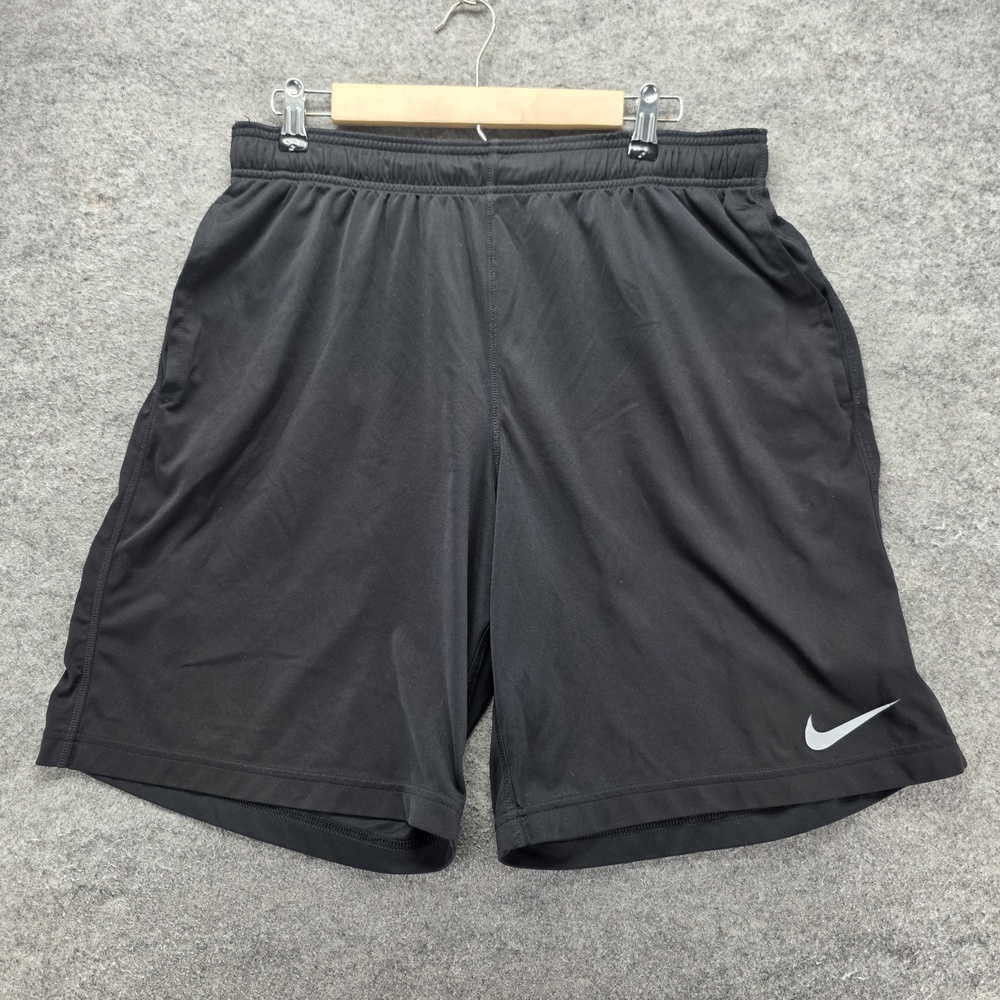 Nike Dri-FIT Shorts Mens L Black Athletic 9 Inseam Pockets Quick Dry Running